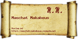 Maschat Makabeus névjegykártya